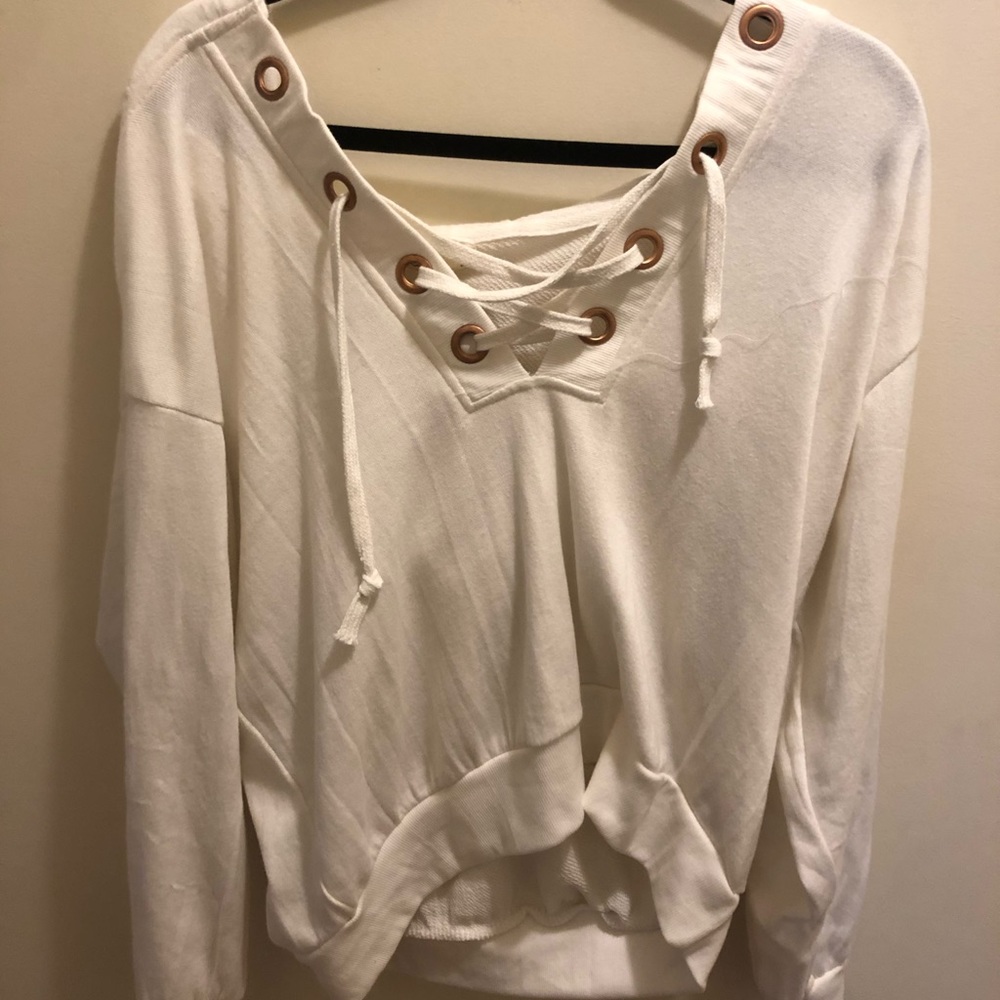White sweatshirt cute